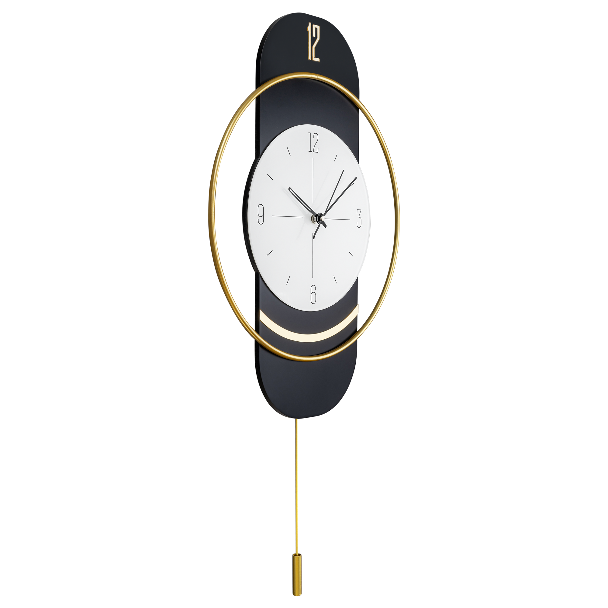 Circular Metal Elegance Metal Art Wall Clock Buy Wall Clock Online - Black