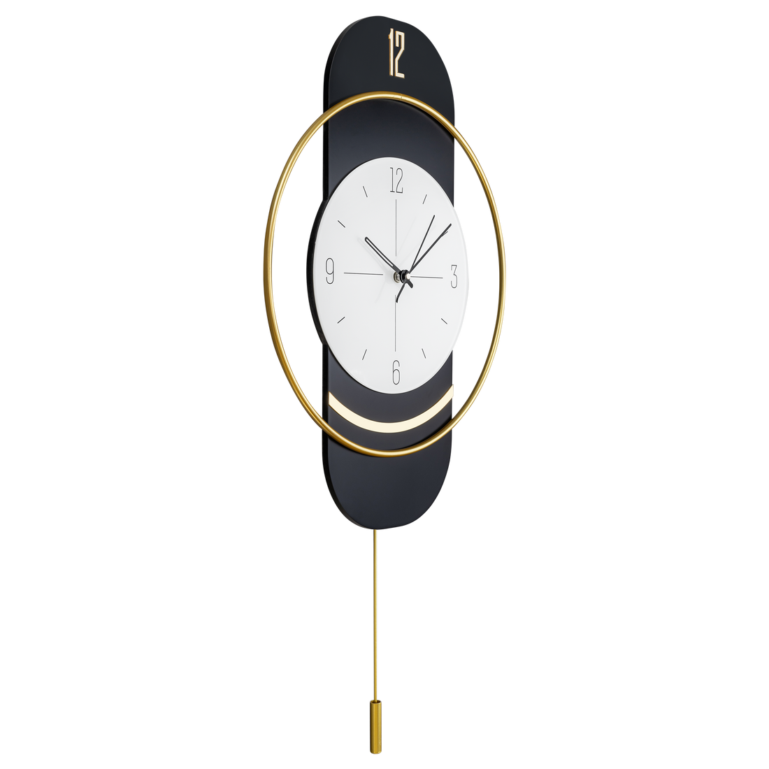 Circular Metal Elegance Metal Art Wall Clock Buy Wall Clock Online - Black