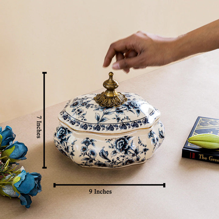 Oxford Lidded Decorative Ceramic Vase & Items for Room Decoration