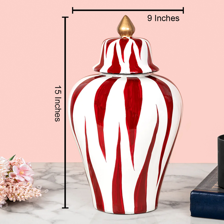 Ruby Wave Ceramic Vases & Decorative Showpiece - Big