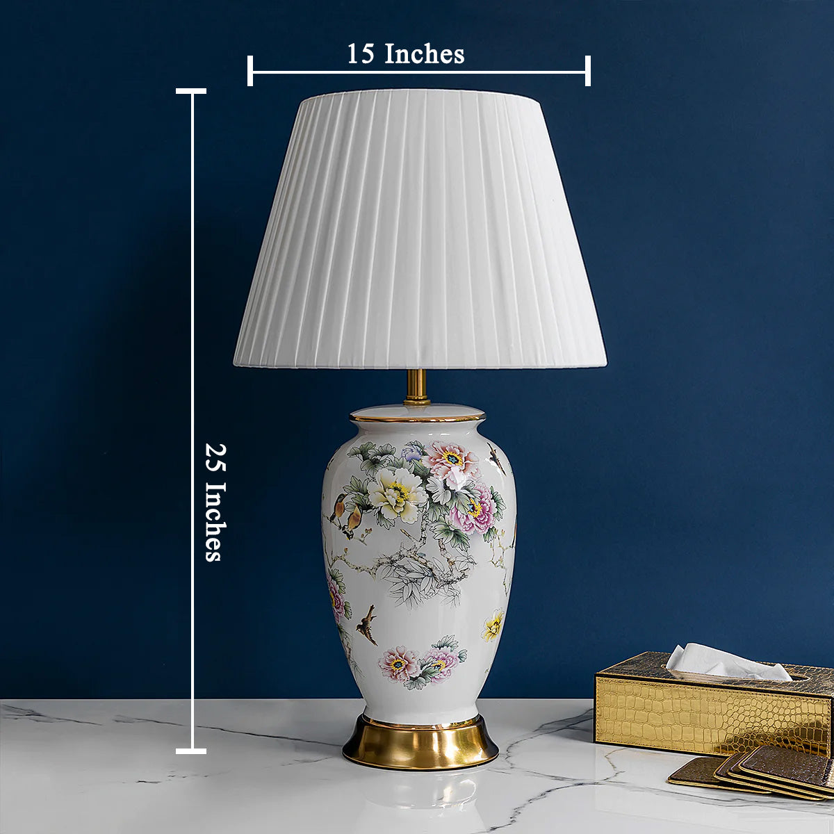 Illuminating Grace Ceramic Table Lamp for Study