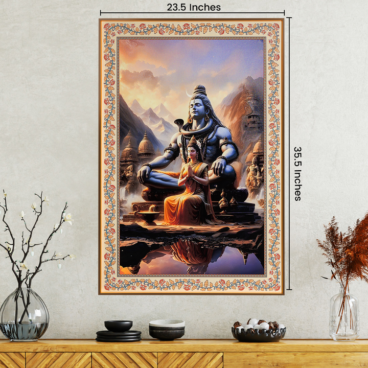 Satyam Shivam Sundaram The Shiva Parvati Painting for Home