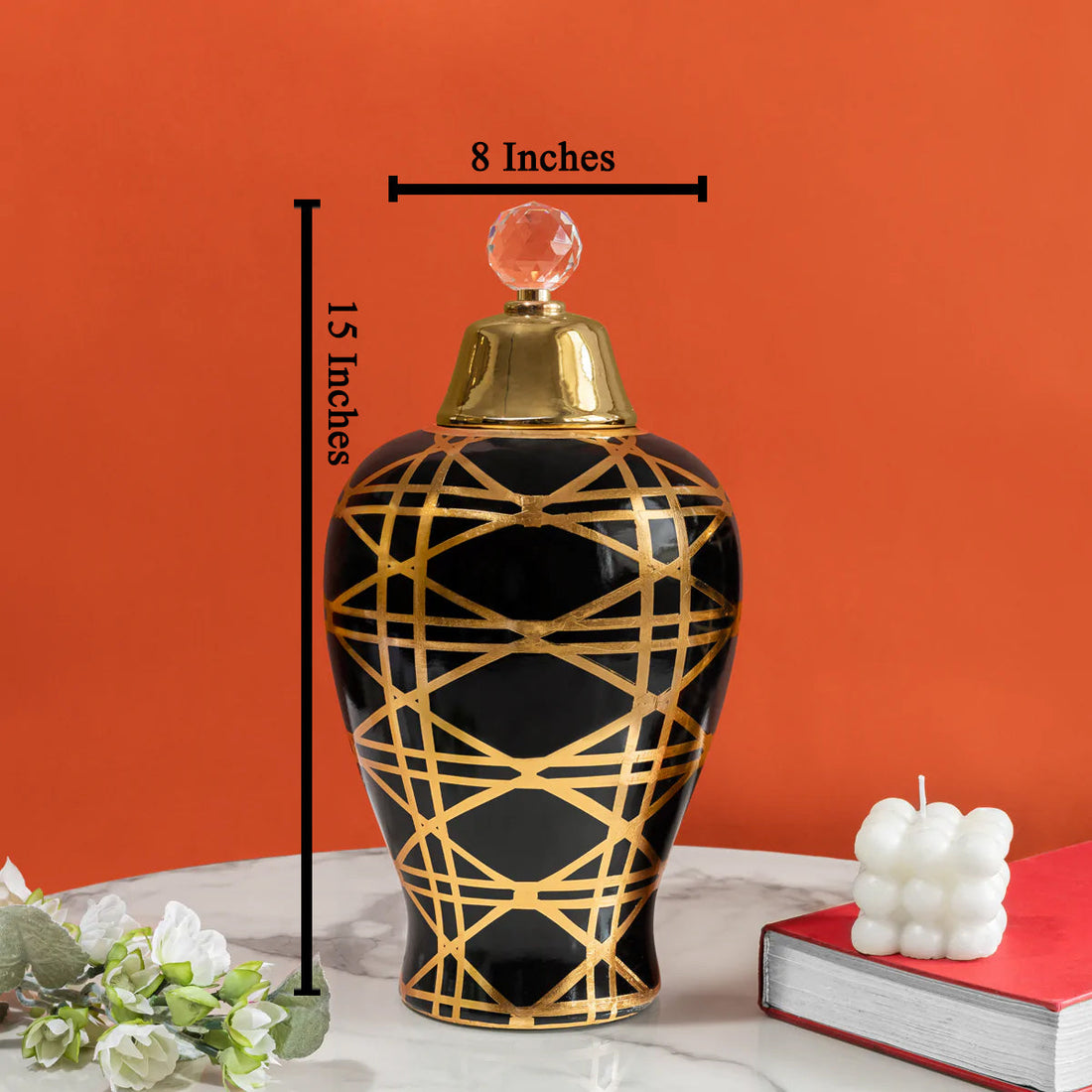 Timeless Elegance Decorative Ceramic Vase And Showpiece - Big