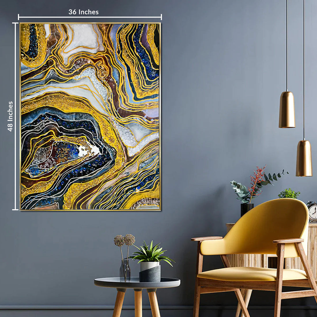 Glinting Galaxy Resin Art Wall Painting
