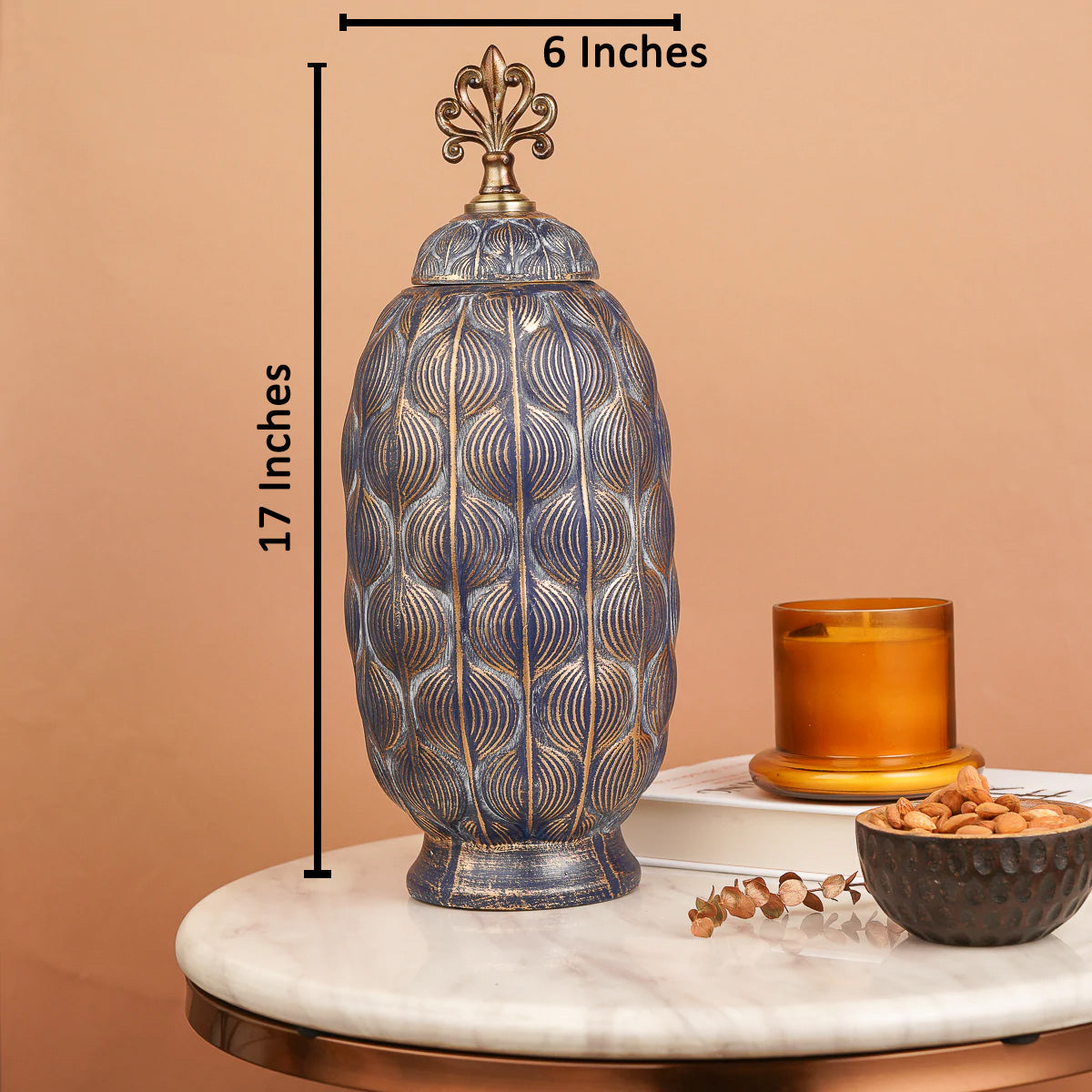 Victorian Ceramic Decorative Vase And Showpiece - Big