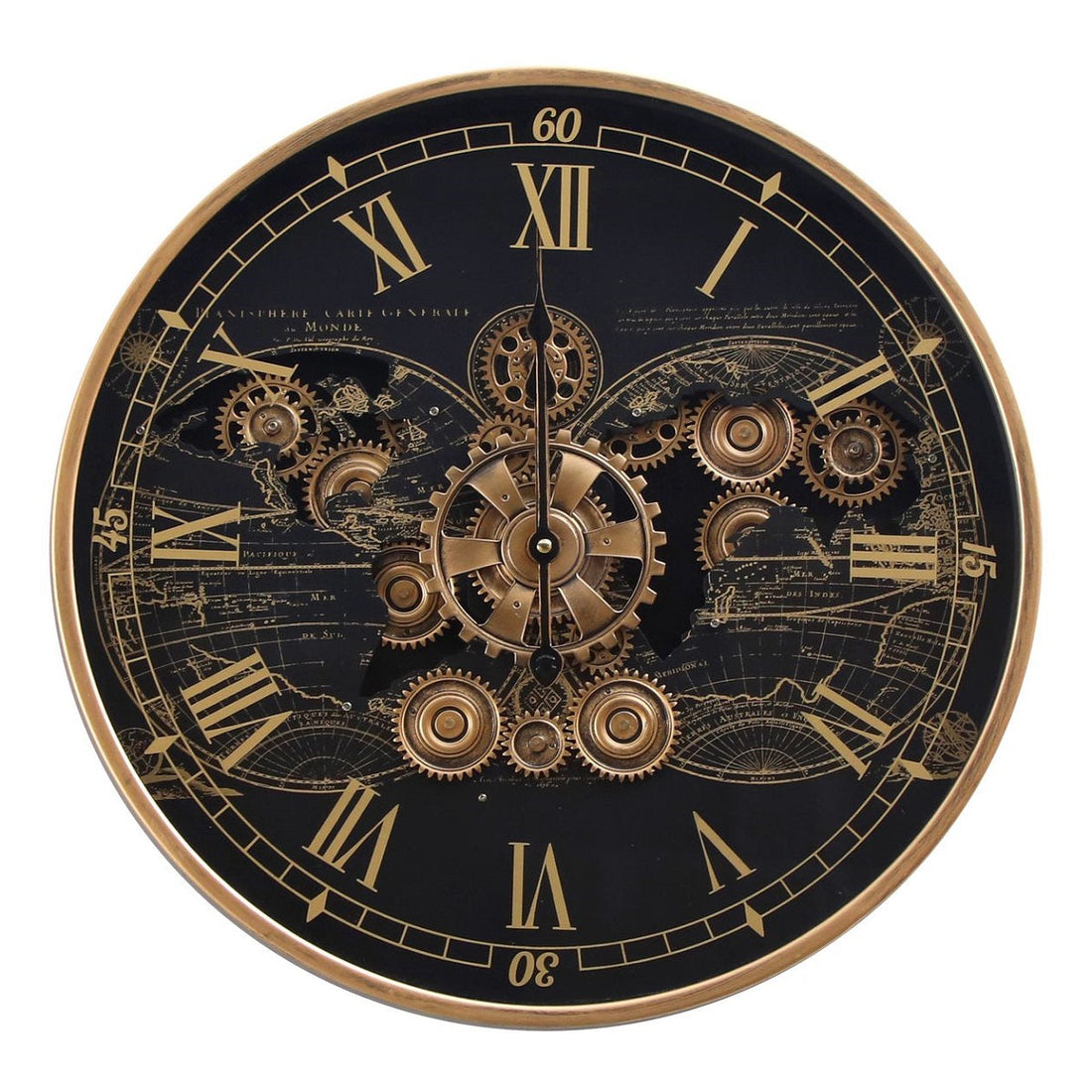 Chrono Luxe Luxury Designer Wall Clock With Moving Gear Mechanism Buy Wall Clock Online (Steel Body) - Medium