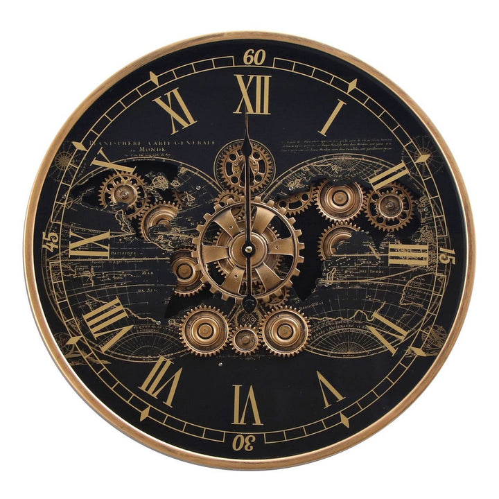 Chrono Luxe Luxury Designer Wall Clock With Moving Gear Mechanism Buy Wall Clock Online (Steel Body) - Medium