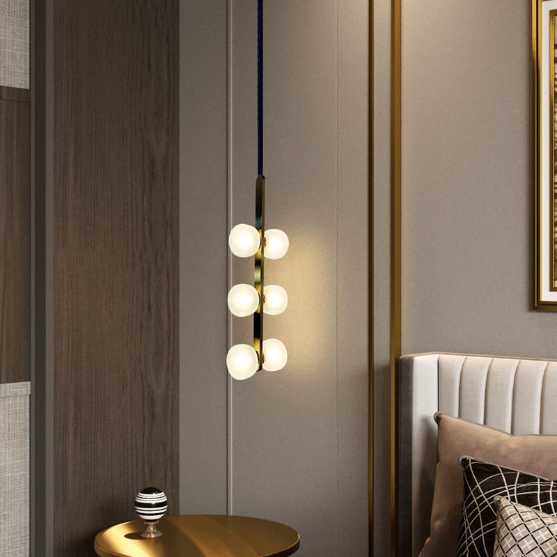 Luminous Pearl Cascade Pendant Light for Living Room