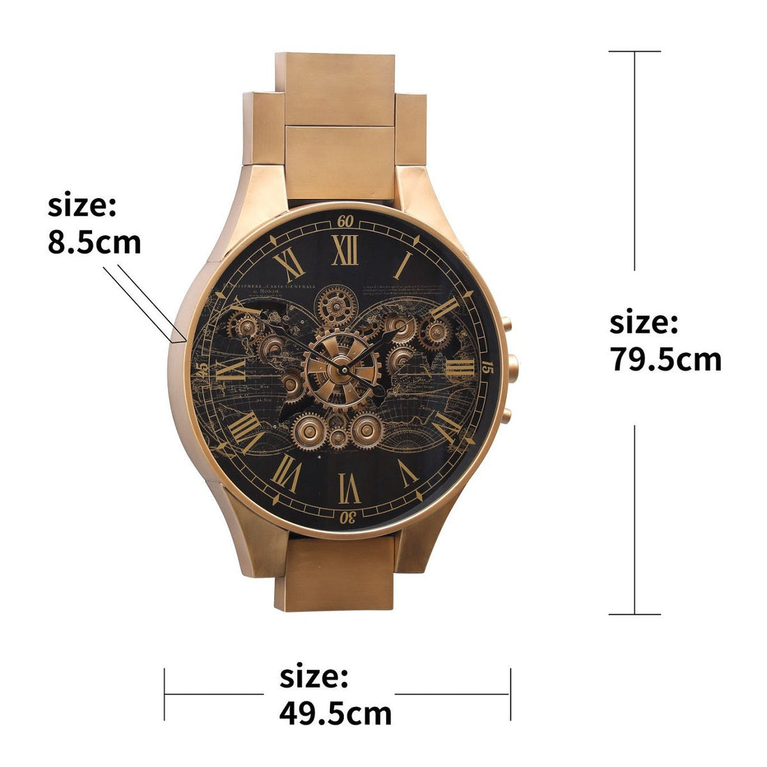 Titan Chronograph Luxury Designer Wall Clock With Moving Gear Mechanism Buy Wall Clock Online (Steel Body)