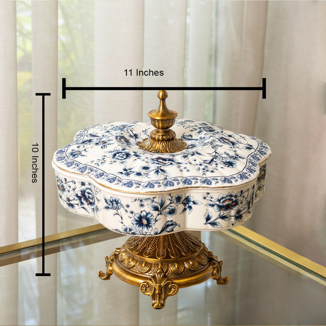 Celestial Cosmos Showpiece for Living Room - Blue