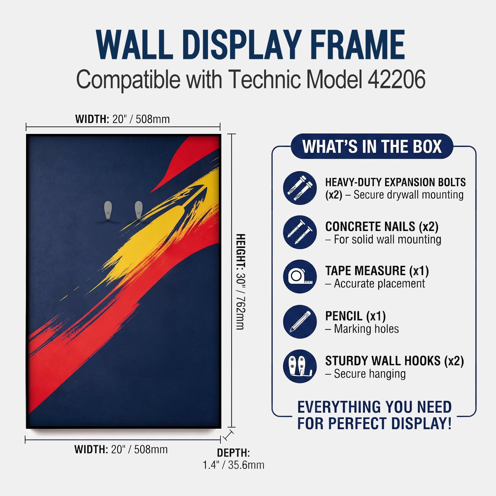 LEGO F1 Red Bull Racing Car Technic Compatible Wall Display (Car Included)