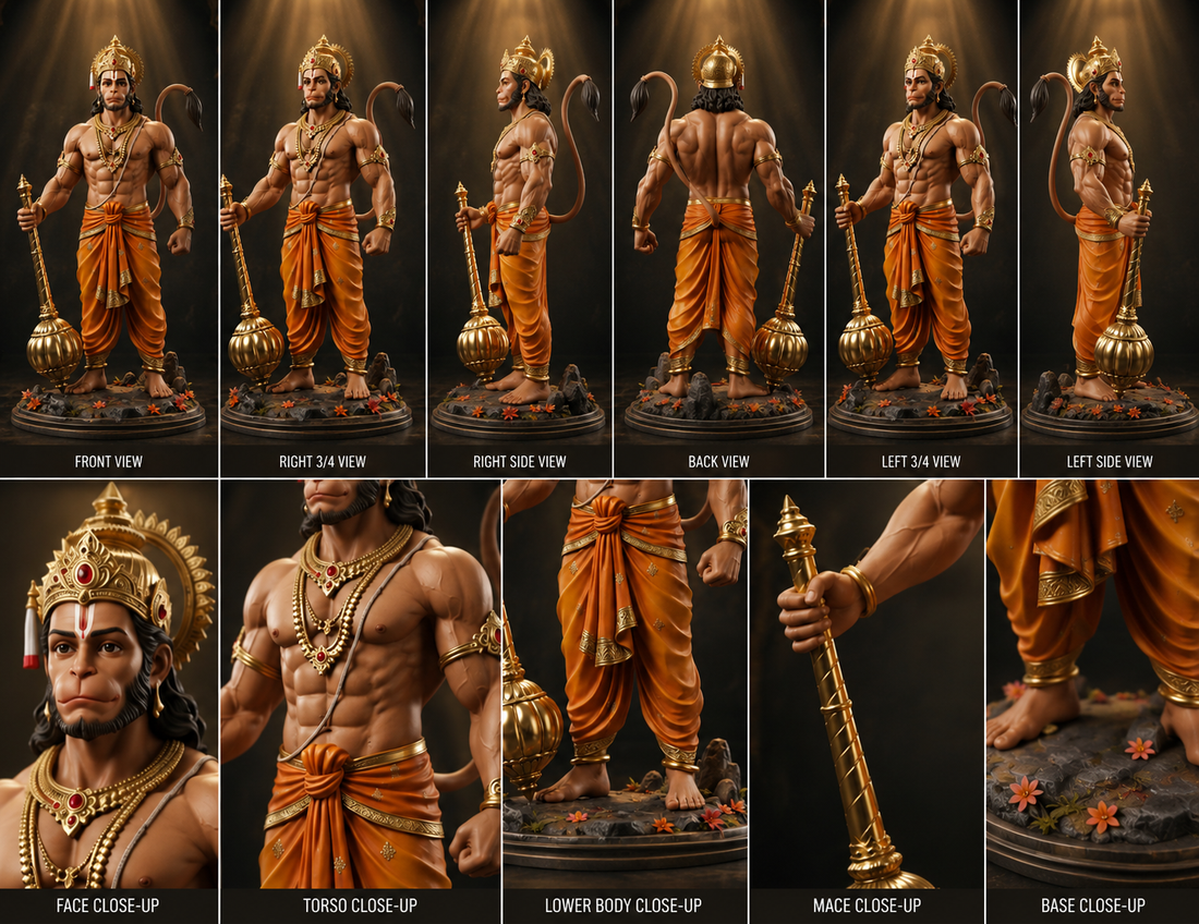 Veer Hanumaan Premium Idol With Stand