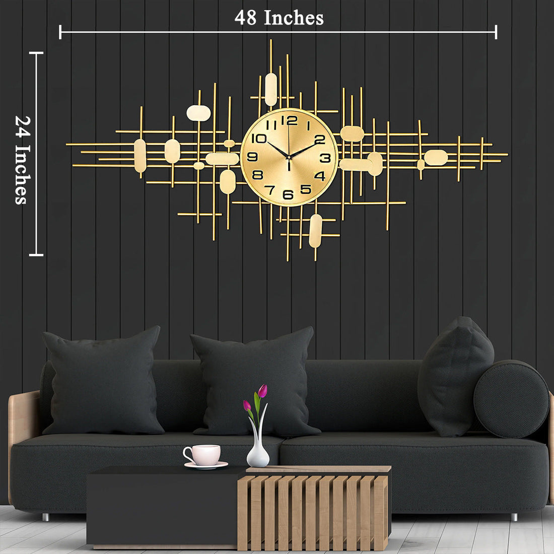 Tempus Terrificus Metal Wall Art Clock & Panel Buy Wall Clock Online