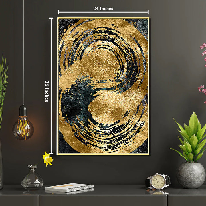 Splendor of Circles Framed Canvas Print